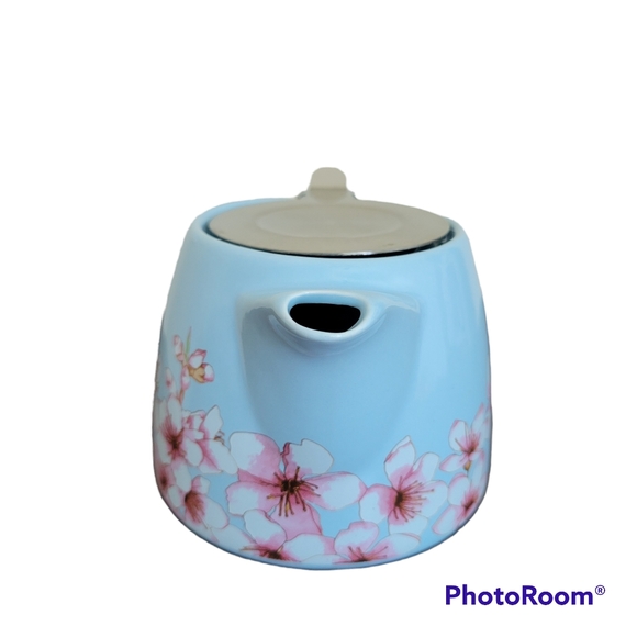 Alfred Kitchen Alfred Ceramic Teapot Stainless Steel Strainer Blue